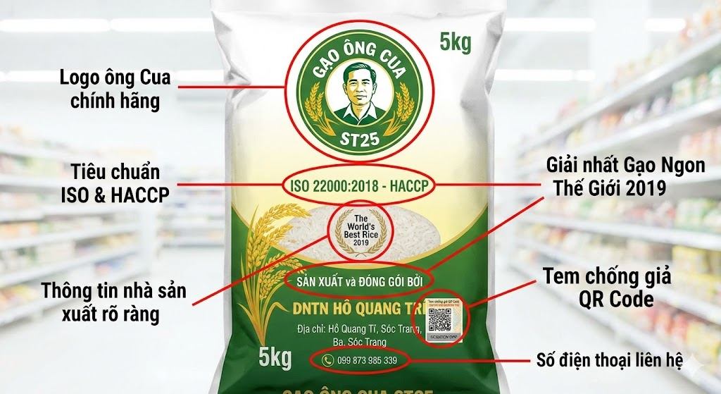 Phân biệt gạo ST25 thật và giả